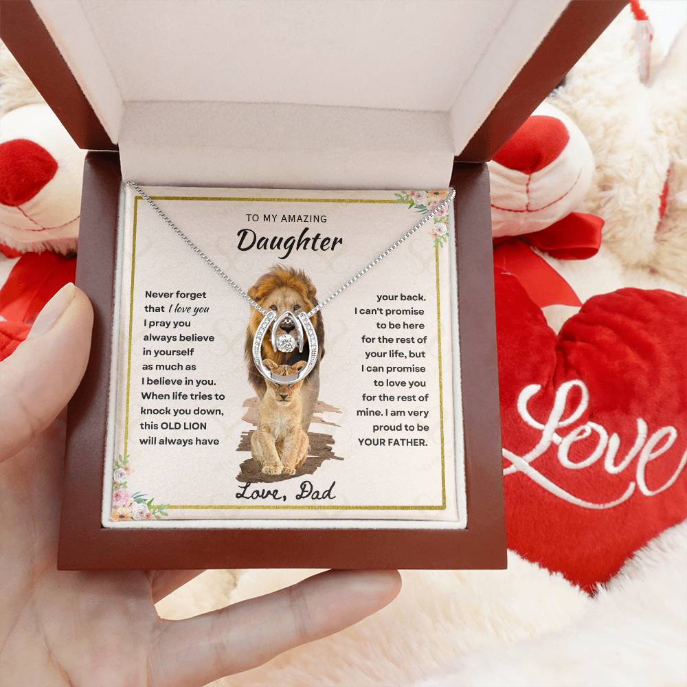 Daughter - Proud Father - Lucky Necklace